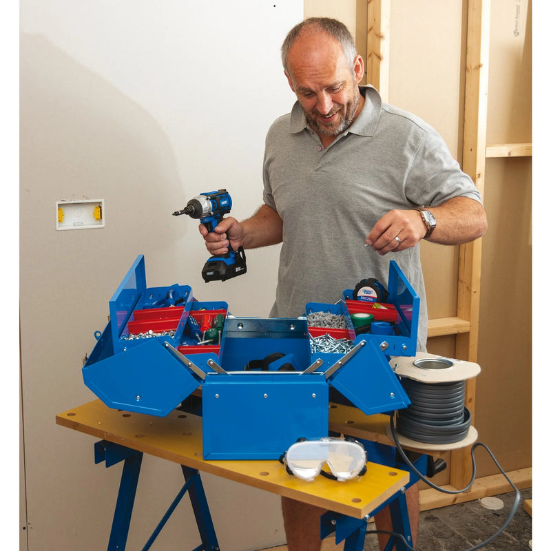 Draper Tool Box Barn Type 460mm with 4 Cantilever Trays