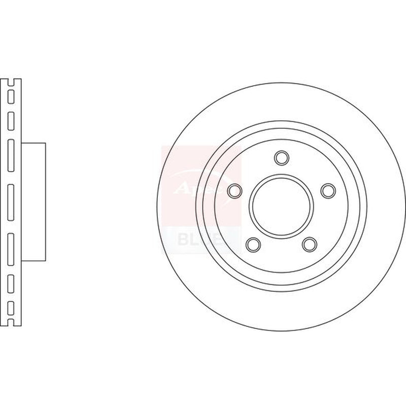 Apec 2 x Vented Rear Brake Discs SDK6850