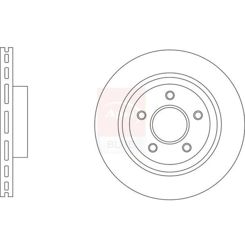 Apec 2 x Vented Rear Brake Discs SDK6850