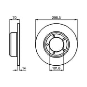 Bosch 2 x Solid Front Brake Discs 0 986 478 827