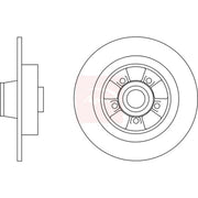 Apec 2 x Solid Rear Brake Discs DSK2984
