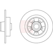 Apec 2 x Solid Rear Brake Discs DSK2984