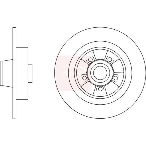 Apec 2 x Solid Rear Brake Discs DSK2984