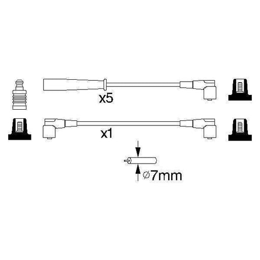 Genuine Bosch Ignition Lead B753 Fits Volvo V70 - 2.4 - 97-00 0986356753 Bosch  - Town Parts