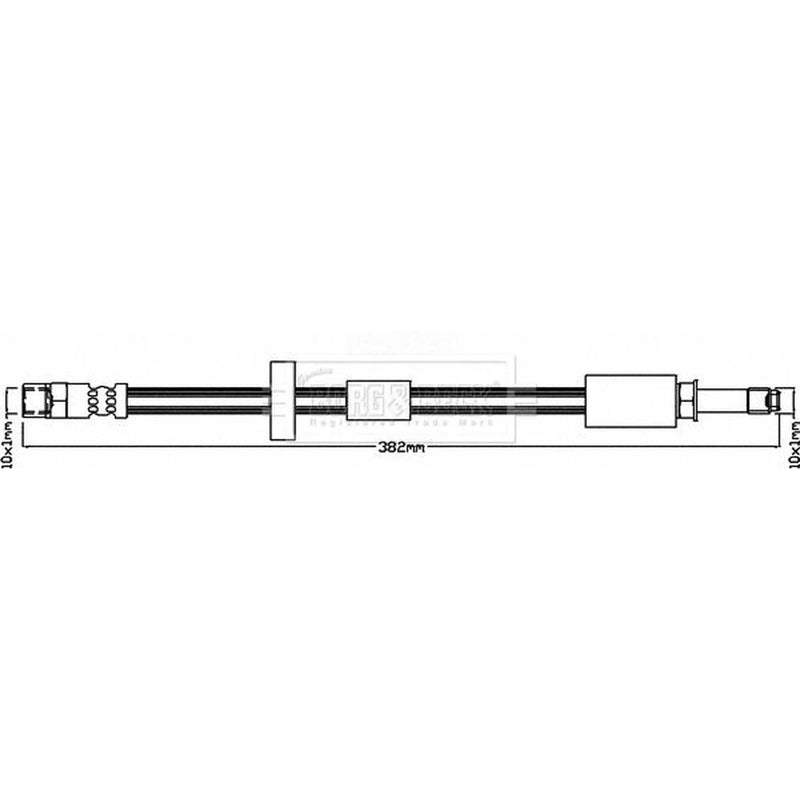 Borg & Beck Brake Hydraulic Hose Line Front Left BBH8298