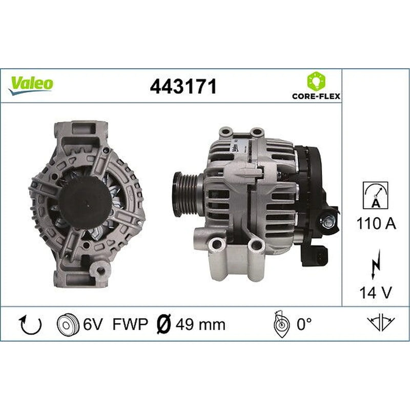 Valeo Car Alternator 12V 443171