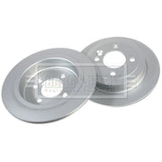 Borg & Beck 2 x Solid Rear Brake Discs BBD4257