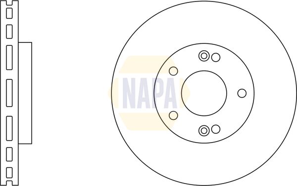 NAPA Front Vented & Rear Vented Brake Discs & Pads fits HYUNDAI