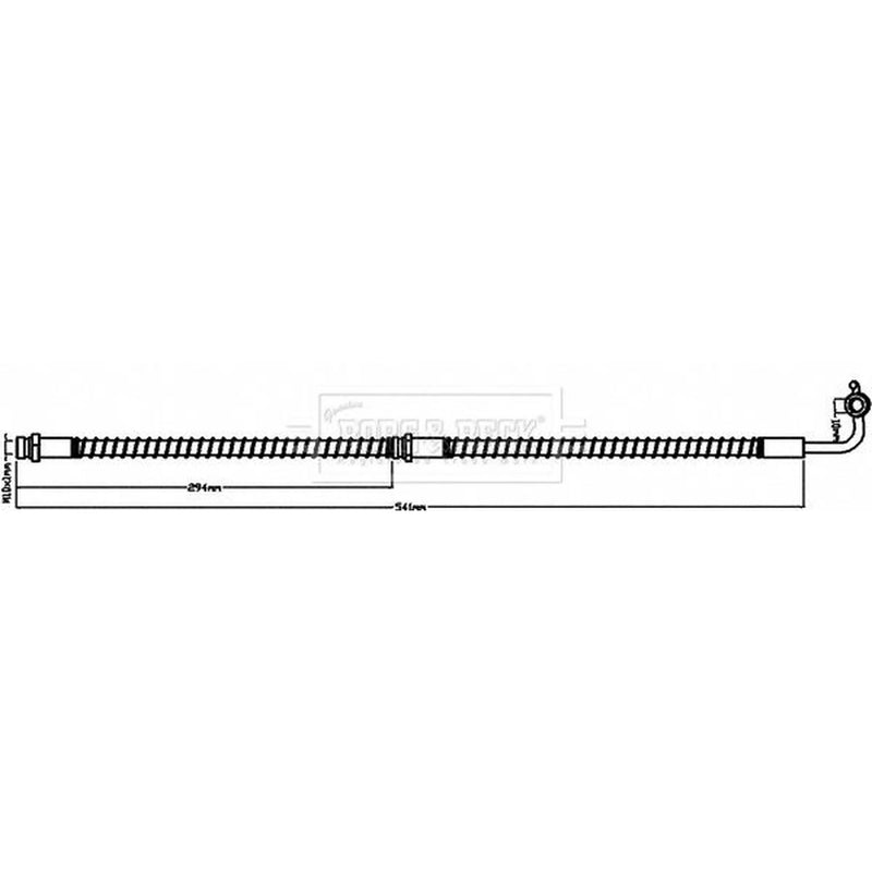 Borg & Beck Brake Hydraulic Hose Line Rear Left BBH8500