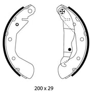 Mintex Brake Shoe Set Axle Kit MFR594