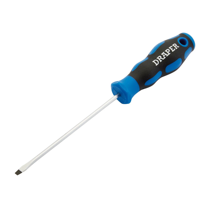Draper Soft Grip Plain Slot Screwdriver - Multi Length Options