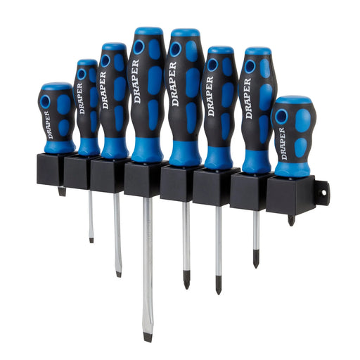 Draper Soft Grip Screwdriver Set 8 Piece Chrome Vanadium Steel