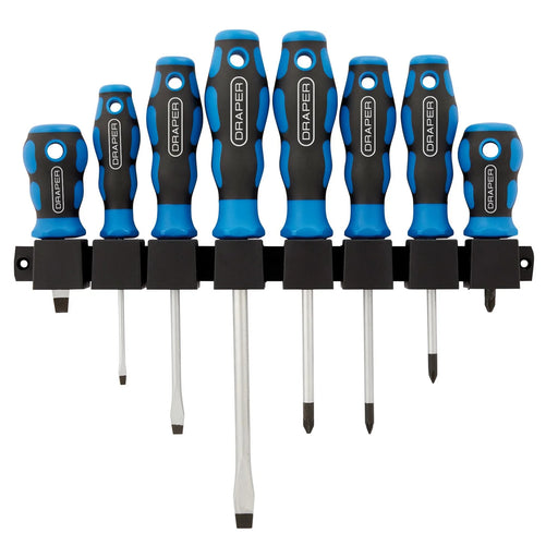 Draper Soft Grip Screwdriver Set 8 Piece Chrome Vanadium Steel
