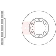 Apec 2 x Vented Front Brake Discs DSK2100
