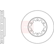 Apec 2 x Vented Front Brake Discs DSK2100