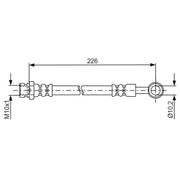 Bosch Brake Hydraulic Hose Line outer 1 987 481 743