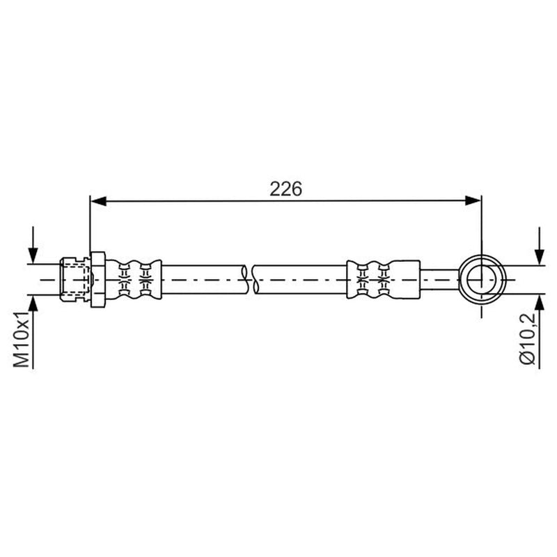 Bosch Brake Hydraulic Hose Line outer 1 987 481 743