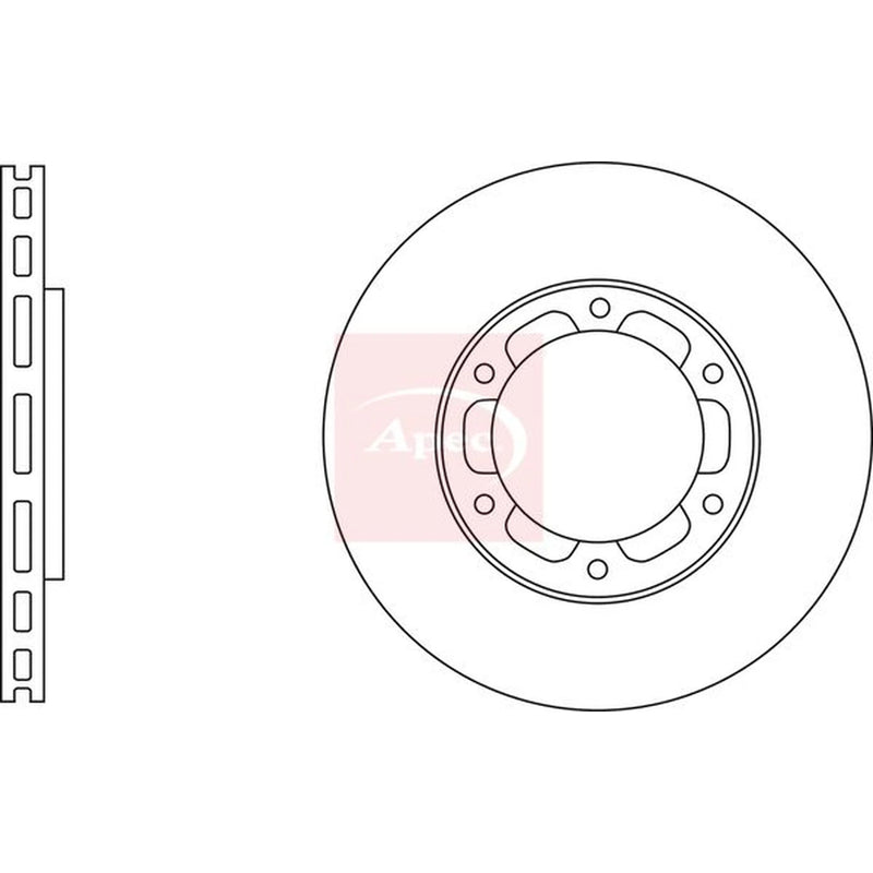 Apec 2 x Vented Brake Discs DSK3134