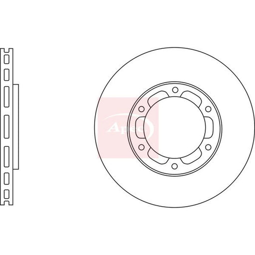 Apec 2 x Vented Brake Discs DSK3134