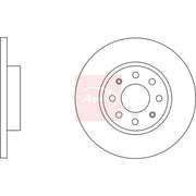 Apec 2 x Solid Front Brake Discs DSK2569