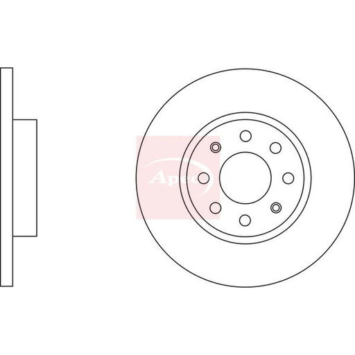 Apec 2 x Solid Front Brake Discs DSK2569