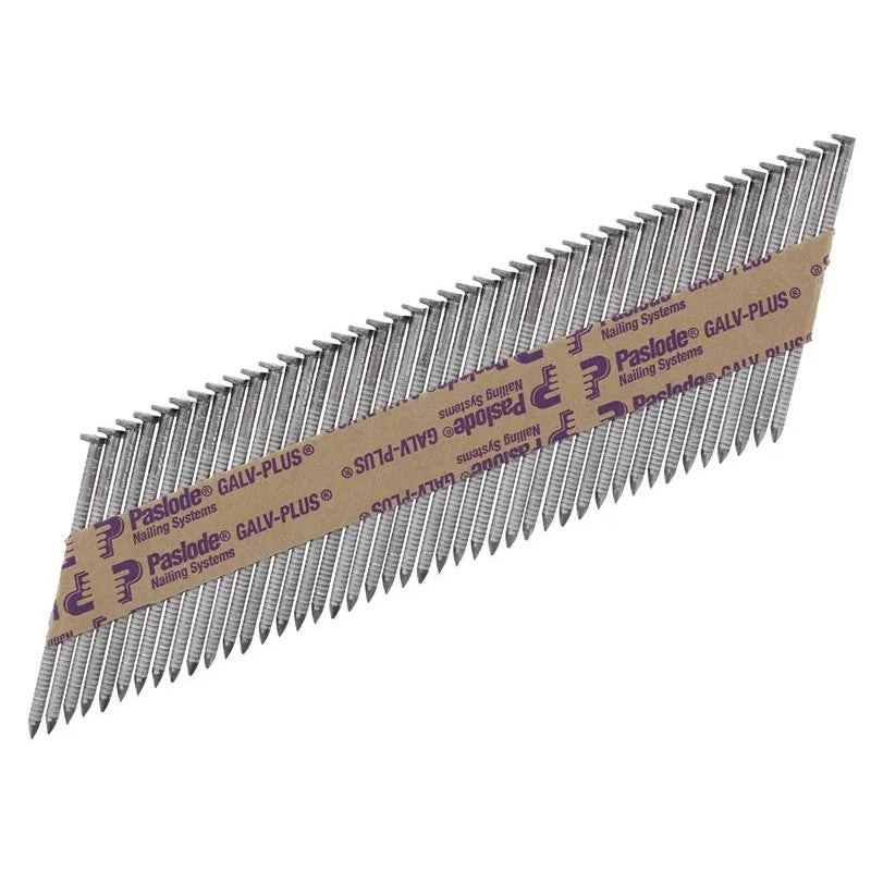 Paslode 2.8 x 63mm 350 Ring Nails Galvanised Finish Box of 3300 + 3 Fuel Cells