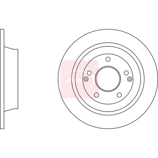 Apec 2 x Solid Rear Brake Discs DSK3291
