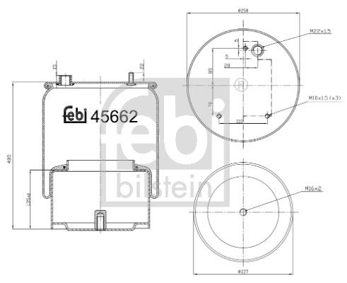 Febi Air Suspension Bellow 227mm