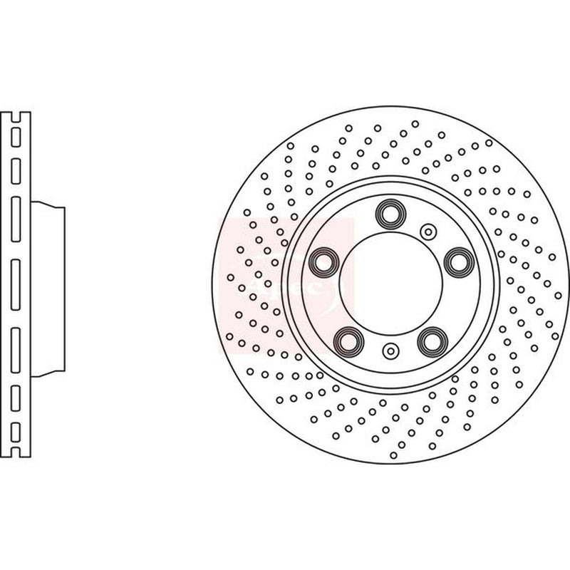 Apec 2 x Vented Rear Brake Discs DSK3910