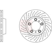 Apec 2 x Perforated/Vented Front Brake Discs DSK3112