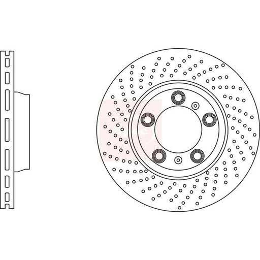 Apec 2 x Perforated/Vented Front Brake Discs DSK3112