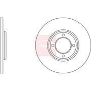 Apec 2 x Solid Front Brake Discs DSK264