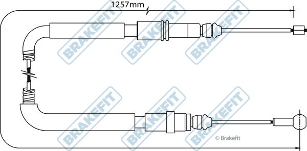 Apec Handbrake Cable Left Rear fits Citroën C8 2002 on 2.0