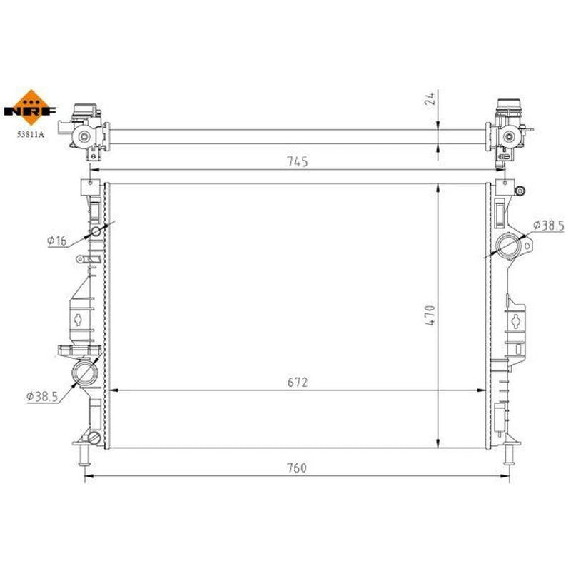 NRF Engine Radiator 53811A