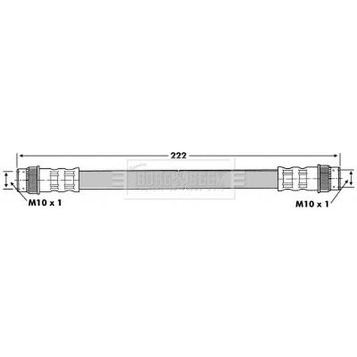 Borg & Beck Brake Hydraulic Hose Line Rear BBH6832