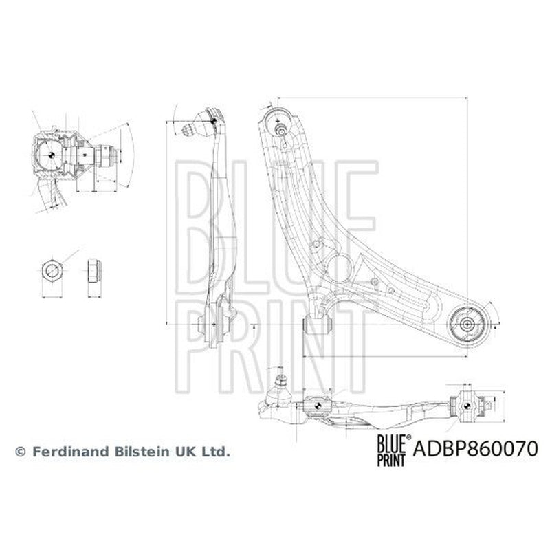 Blue Print Control/Trailing Arm Front Right ADBP860070