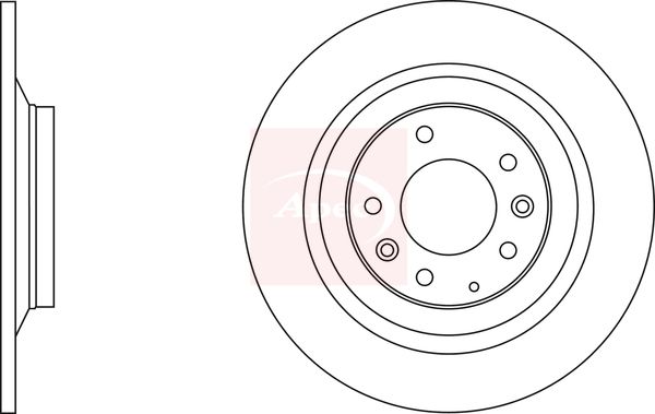 Apec 2 x Brake Disc Set Solid
