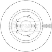 Borg & Beck 2 x Vented Rear Brake Discs BBD5552