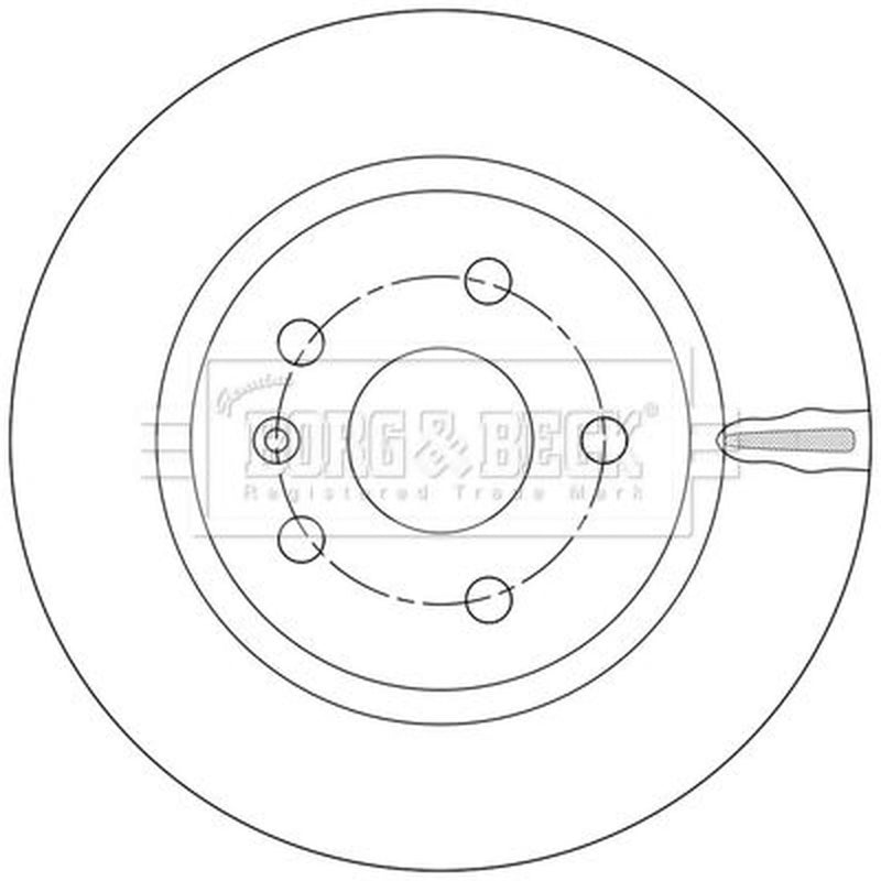 Borg & Beck 2 x Vented Rear Brake Discs BBD5552