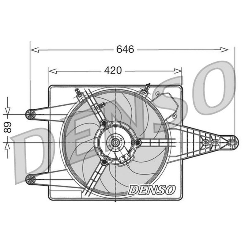 Denso Engine Cooling Fan DER01010