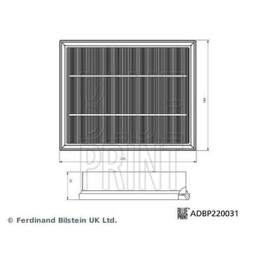 Blue Print Engine Air Filter ADBP220031