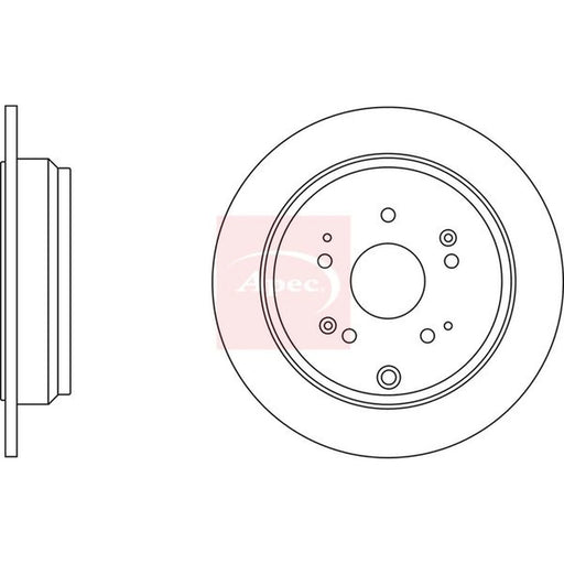 Apec 2 x Solid Rear Brake Discs DSK2663