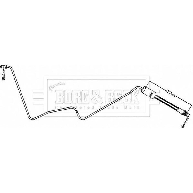 Borg & Beck Brake Hydraulic Hose Line Rear BBH8354