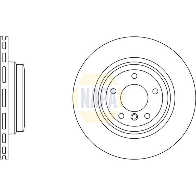 NAPA 2 x Vented Rear Brake Discs NBD5201