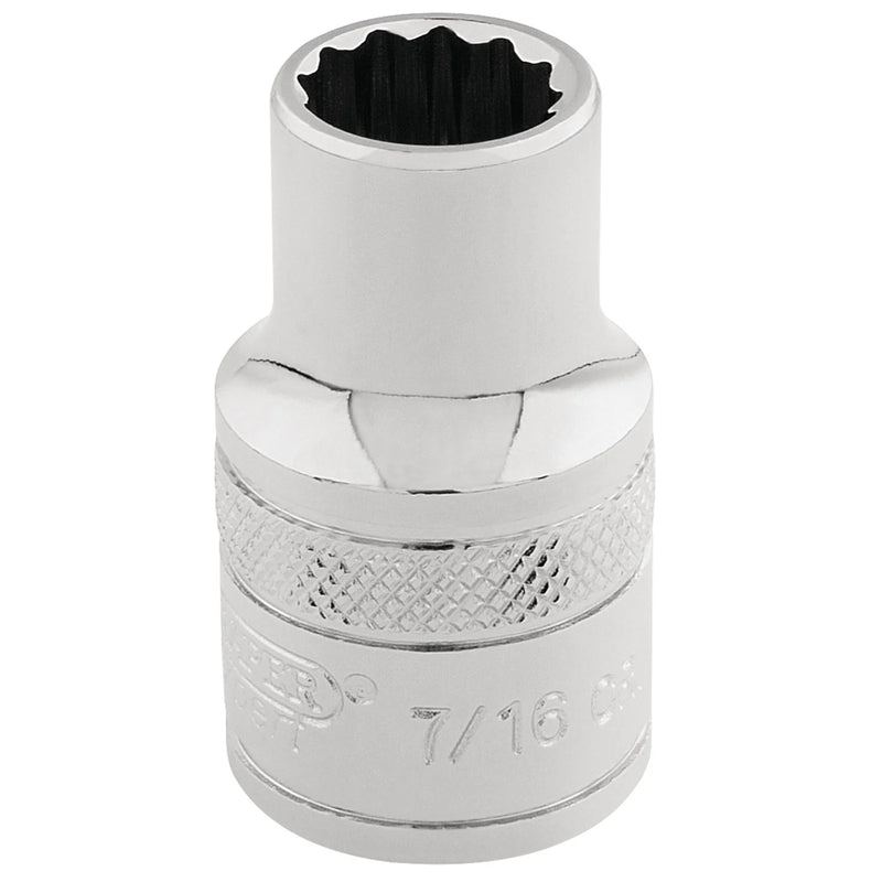 Draper Expert HI-TORQ® 12 Point Socket, Sq. Dr., 7/16"