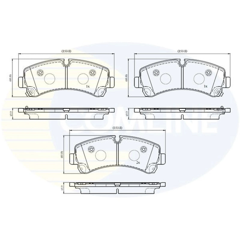 Comline 4 x Rear Brake Pad Set CBP33787