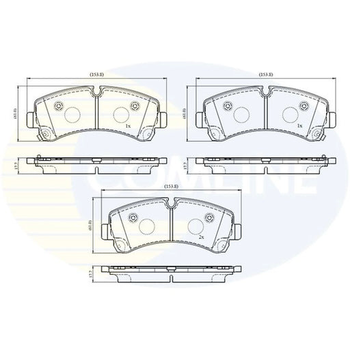 Comline 4 x Rear Brake Pad Set CBP33787