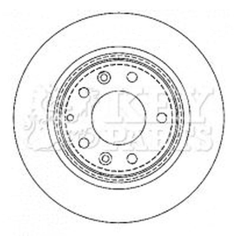 Key Parts 2 x Solid Rear Brake Discs KBD4335