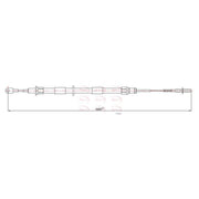 Apec Handbrake Cable Left Rear CAB1222