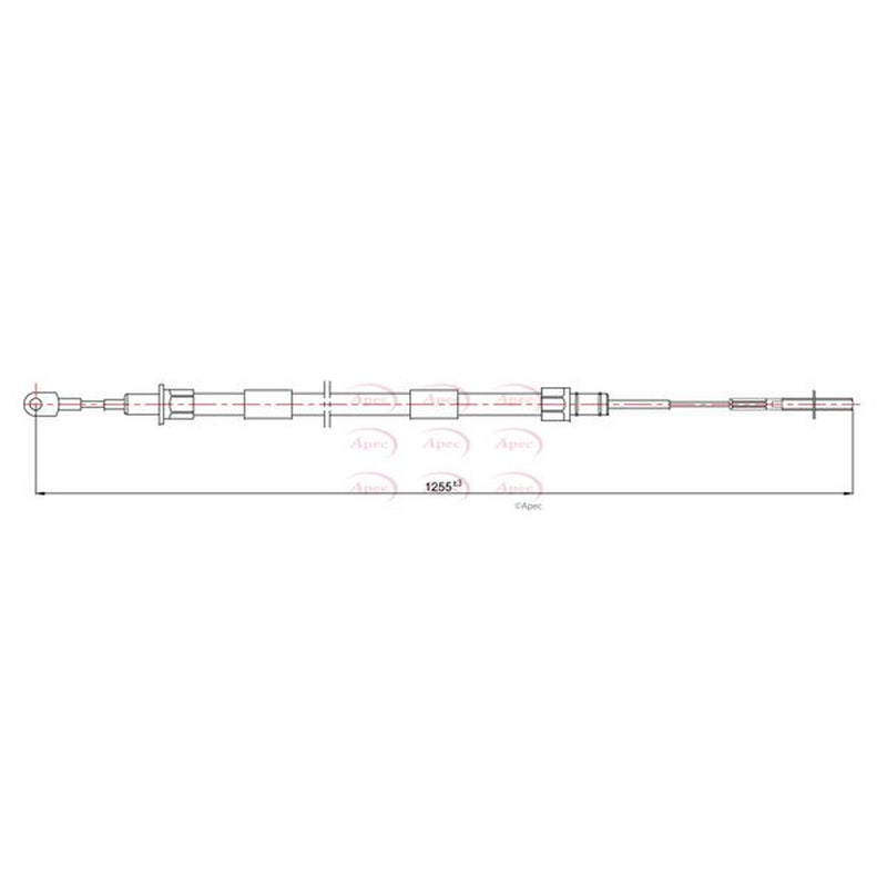 Apec Handbrake Cable Left Rear CAB1222